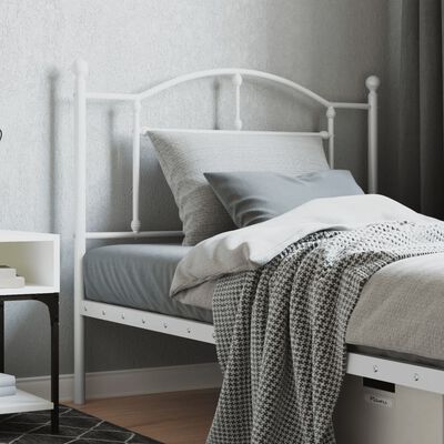 vidaXL Tête de lit métal blanc 100 cm