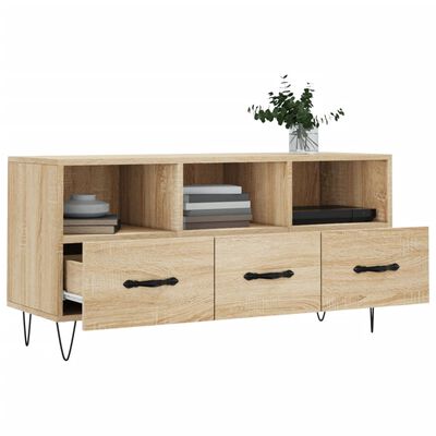 vidaXL Meuble TV chêne sonoma 102x36x50 cm bois d'ingénierie