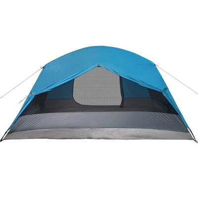 vidaXL Tente de camping avec porche 4 personnes bleu imperméable