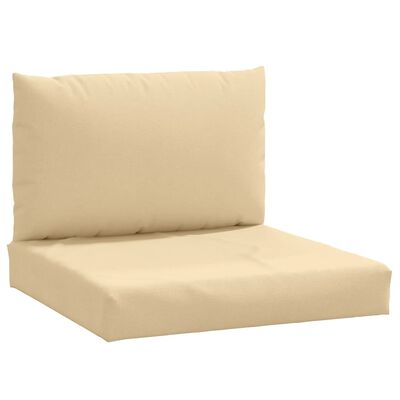 vidaXL Coussins de palette lot de 2 beige mélangé tissu