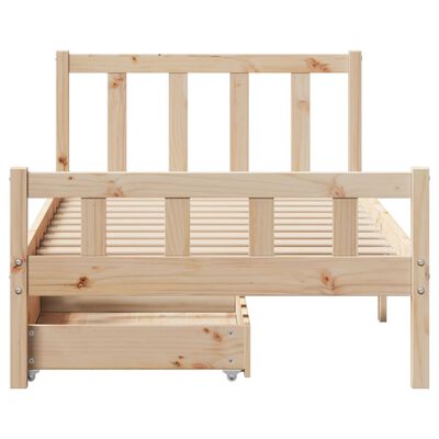 vidaXL Cadre de lit sans matelas 75x190 cm bois de pin massif