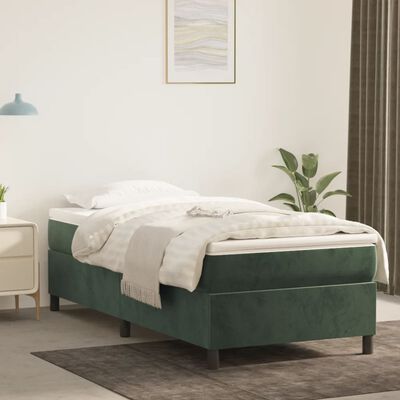 vidaXL Cadre de lit Vert foncé 80x200 cm Velours