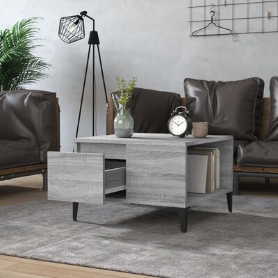 vidaXL Table basse sonoma gris 55x55x36,5 cm bois d'ingénierie