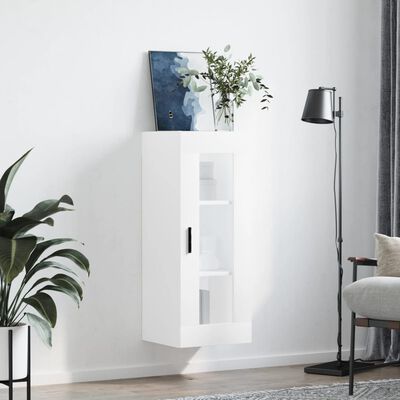 vidaXL Armoire murale blanc 34,5x34x90 cm