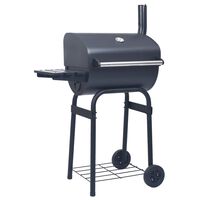 vidaXL Gril barbecue au charbon avec étagère inférieure Noir