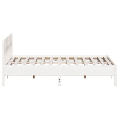 vidaXL Cadre de lit sans matelas blanc 180x200 cm bois massif de pin