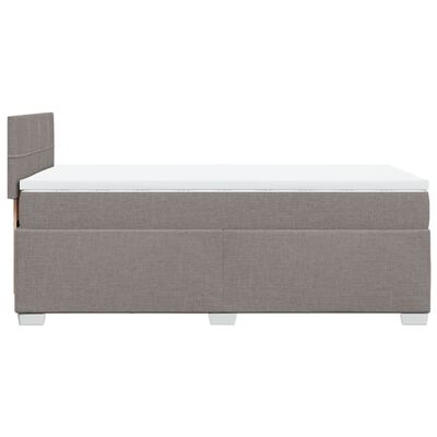 vidaXL Sommier à lattes de lit avec matelas Taupe 100x200 cm Tissu