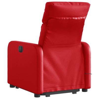 vidaXL Fauteuil inclinable de massage Rouge Similicuir