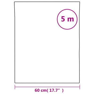 vidaXL Film pour fenêtre dépoli blanc 60x500 cm PVC