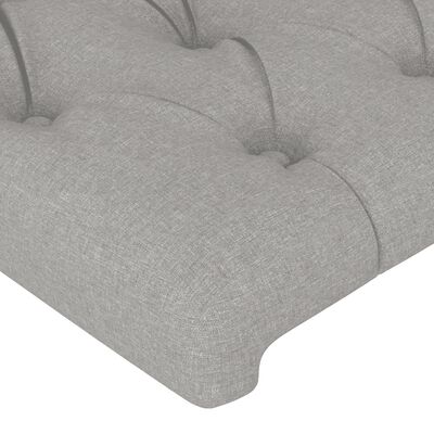 vidaXL Sommier à lattes de lit avec matelas Gris clair 90x200 cm Tissu