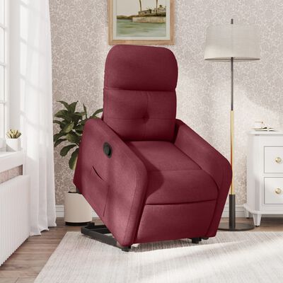 vidaXL Fauteuil inclinable rouge bordeaux tissu