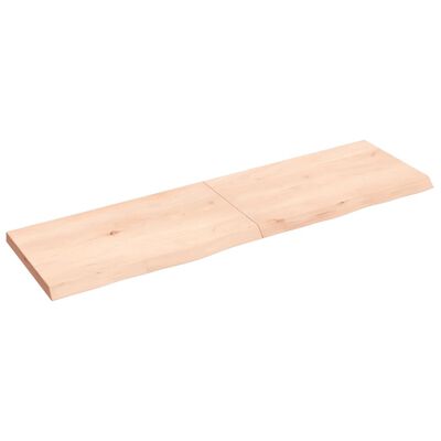 vidaXL Dessus de table 140x40x(2-4) cm bois de chêne massif non traité