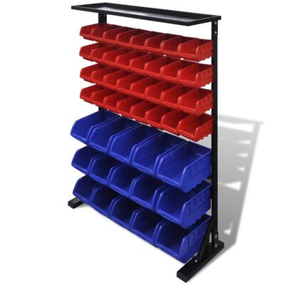 vidaXL Étagère à outils de garage Bleu et rouge