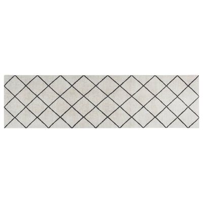 vidaXL Tapis de cuisine lavable impression carrée 45x150 cm velours