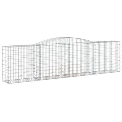 vidaXL Paniers à gabions arqués 3 pcs 400x50x100/120 cm Fer galvanisé