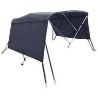 vidaXL Toit bimini à 3 arceaux parois latérales 183x(137-152)x137 cm