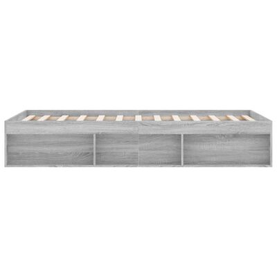 vidaXL Cadre de lit sans matelas sonoma gris 180x200 cm