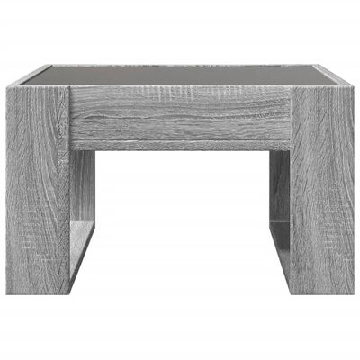 vidaXL Table basse avec LED infini sonoma gris 50x53x30 cm