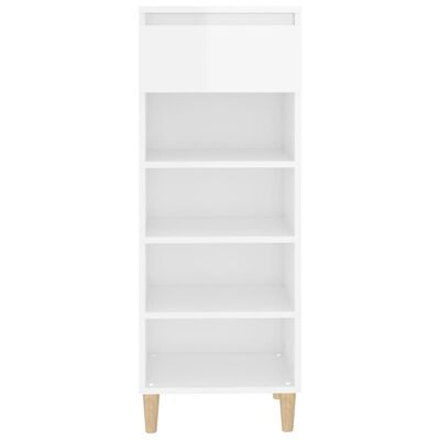 vidaXL Armoire à chaussures Blanc brillant 40x36x105cm Bois ingénierie