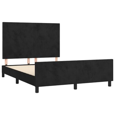 vidaXL Cadre de lit sans matelas noir 140x190 cm velours