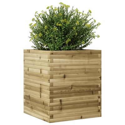 vidaXL Jardinière 60x60x68,5 cm bois de pin imprégné