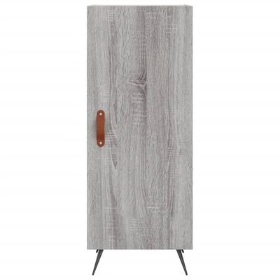 vidaXL Buffet haut Sonoma gris 34,5x34x180 cm Bois d'ingénierie