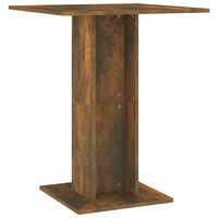 vidaXL Table de bistro Chêne fumé 60x60x75 cm Bois d'ingénierie