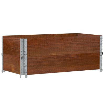 vidaXL Colliers de palette 2 pcs marron 100x50 cm bois de pin solide