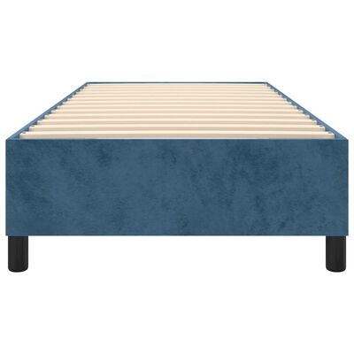 vidaXL Cadre de lit Bleu foncé 90x190 cm Velours