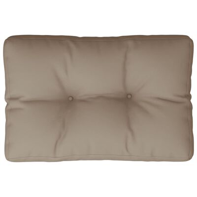 vidaXL Coussin de palette taupe 60x40x12 cm tissu