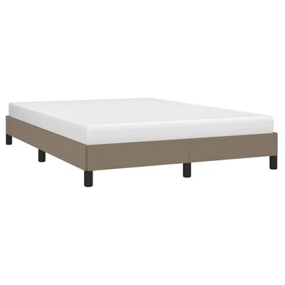 vidaXL Cadre de lit sans matelas taupe 140x190 cm tissu