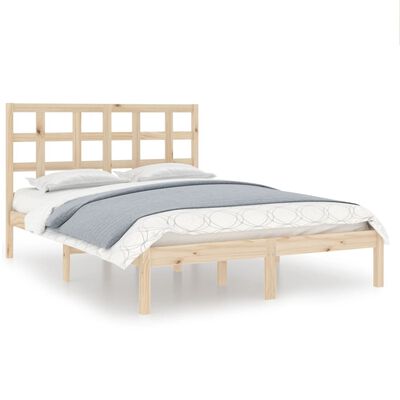 vidaXL Cadre de lit bois massif 120x190 cm petit double