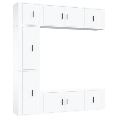 vidaXL Ensemble de meubles TV 7 pcs Blanc Bois d'ingénierie