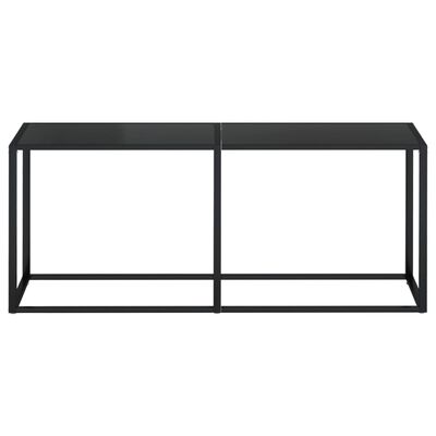 vidaXL Table console Noir 180x35x75,5 cm Verre trempé