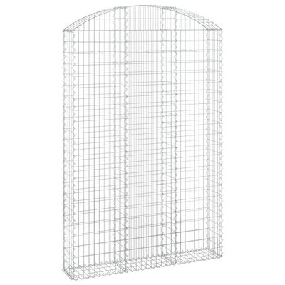 vidaXL Panier de gabions arqué 150x30x220/240 cm Fer galvanisé