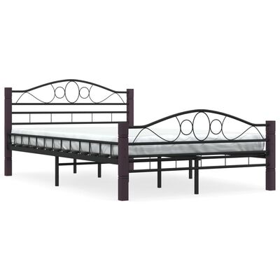 vidaXL Cadre de lit sans matelas noir métal 140x200 cm