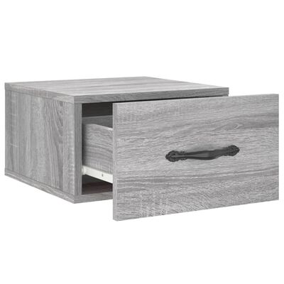 vidaXL Tables de chevet murales 2 pcs sonoma gris 35x35x20 cm