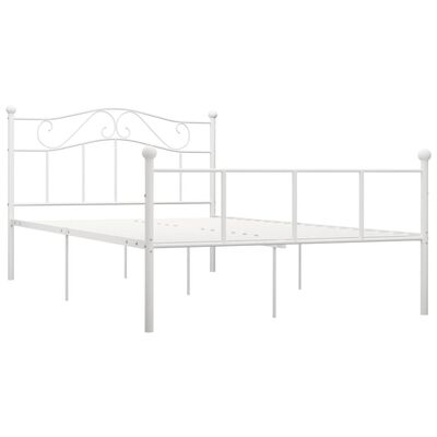 vidaXL Cadre de lit sans matelas blanc métal 140x200 cm