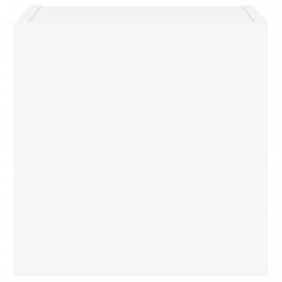 vidaXL Meubles TV muraux avec lumières LED 2 pcs blanc 30,5x35x30 cm