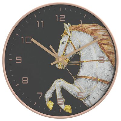 vidaXL Horloge murale doré et blanc Ø29,5 cm polystyrène et verre