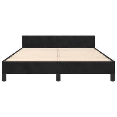 vidaXL Cadre de lit sans matelas noir 140x190 cm velours