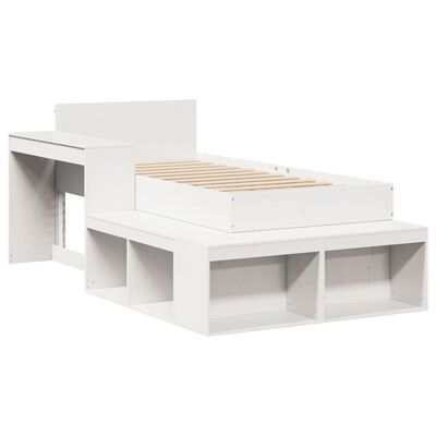 vidaXL Cadre de lit sans matelas blanc 80x200 cm bois massif de pin