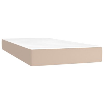 vidaXL Sommier à lattes de lit avec matelas Cappuccino 90x200 cm