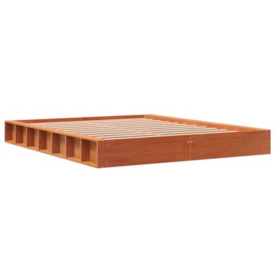 vidaXL Cadre de lit sans matelas cire marron 160x200cm bois pin massif