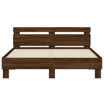 vidaXL Cadre de lit sans matelas chêne marron 140x200 cm