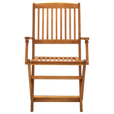 vidaXL Chaises pliables d'extérieur lot de 2 Bois d'acacia solide