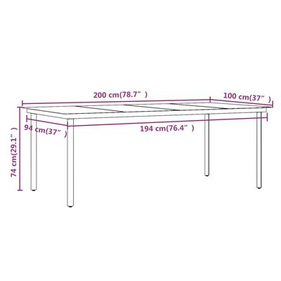 vidaXL Ensemble à manger de jardin coussins 7 pcs Résine tressée Verre