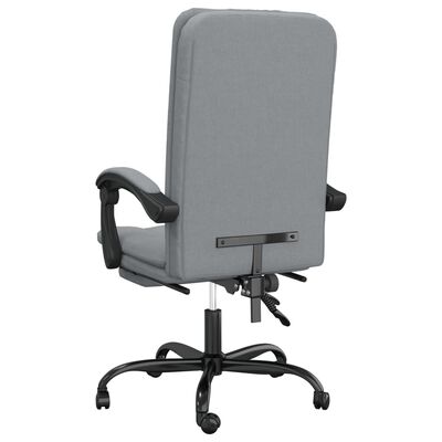 vidaXL Fauteuil inclinable de bureau Gris clair Tissu