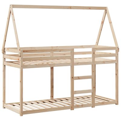 vidaXL Lit superposé sans matelas 75x190 cm bois de pin massif