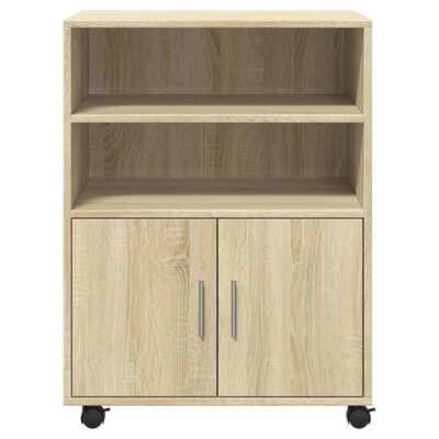 vidaXL Armoire à roulettes chêne sonoma 60x48x81 cm bois d'ingénierie